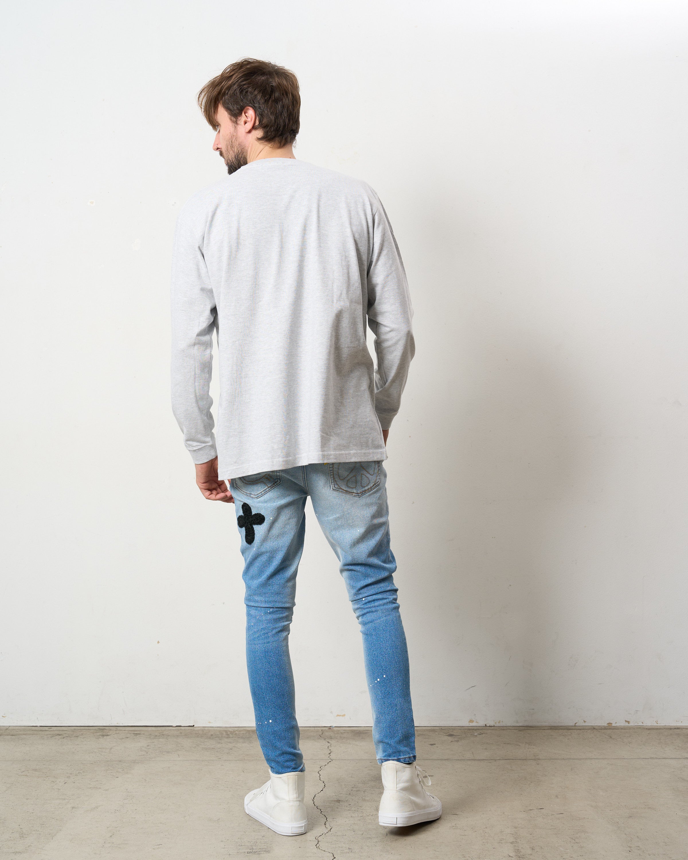 5.6ozコットン天竺 I HATE YOU シークイン LS Tシャツ