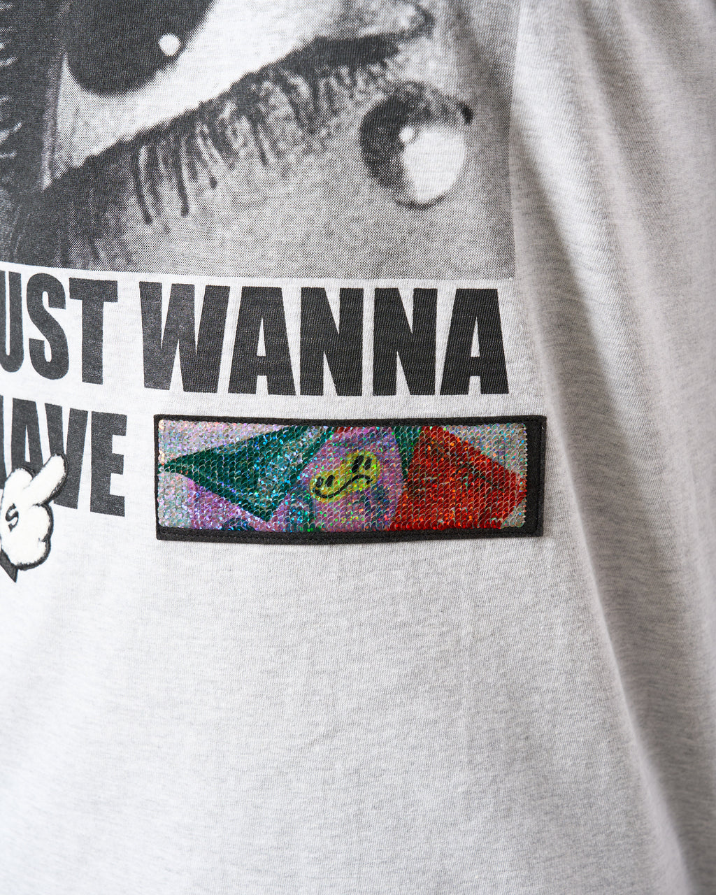 5.6ozコットン天竺JUST WANNA HAVE FUNS シークイン LS Tシャツ