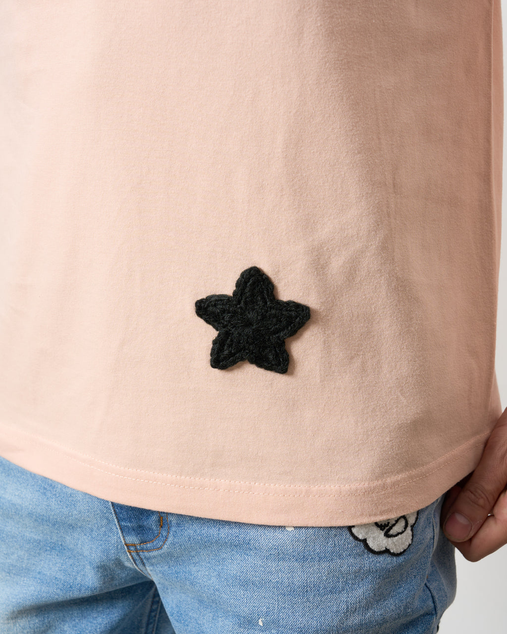 5.6ozコットン天竺 CREATE YOUR OWN LUCK&マルチパッチワーク LS Tシャツ