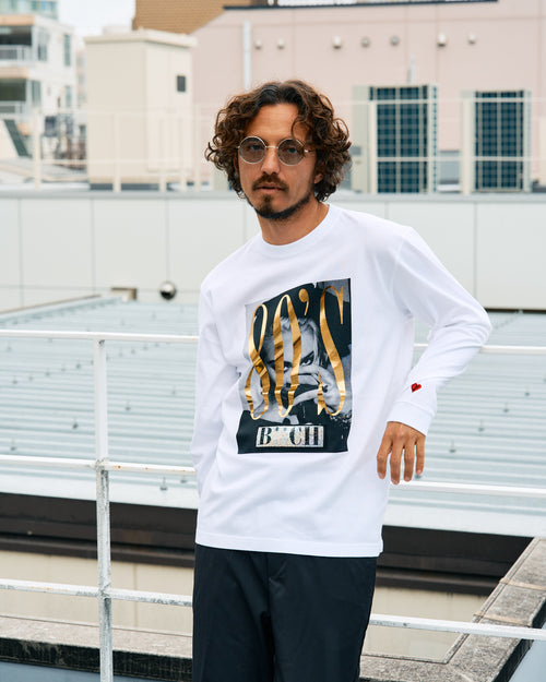 5.6ozコットン天竺 80'S QUEEN シークイン LS Tシャツ